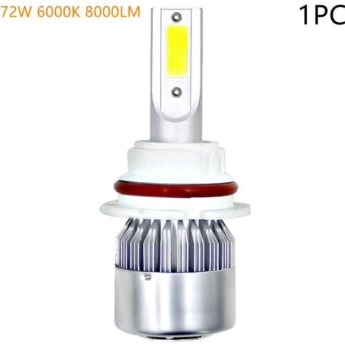 1PC C6 Headlight 72W 6000K COB LED Car Headlight Bulb H1 H3 H4 H7 H11 H43 9004 9005 9006 9007 880 8000Lm Auto Fog Lamp Car Light