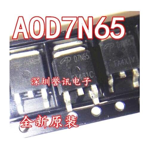 100% New&original AOD7N65 MOS TO-252