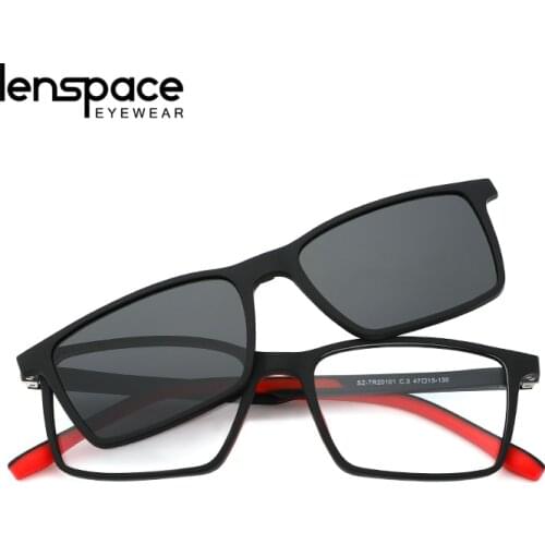 2020 Fashionable Sunglasses Women Magnetic Clip On TR90 Square Glasses Polarized Sunglasses Men And Glasses Frame Of Eyeglasses