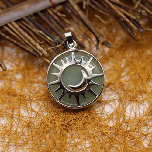 6pcs Natural Stone unakite sun flower Necklace Pendants Meditation Amulet Quartz Treat Crystal Charm for Jewelry Making Free