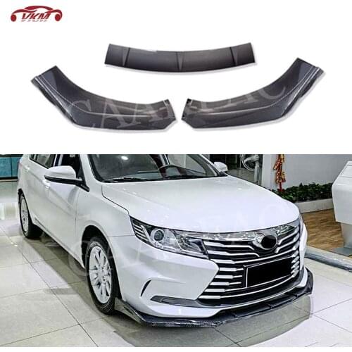 ABS Carbon Look /Gloss Black /Matte Black Material 3 PCS Front Bumper Lip Spoiler For Universal Hatchback Cars Auto Styling