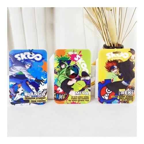 Anime SK8 the Infinity SK EIGHT LANGA MIYA REKI JOE Cherry Blossom Bus Bank Card Holder Keychain Card Case Pendant Toy Student