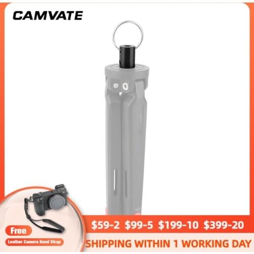 CAMVATE 15mm Micro Aluminum Rod With 1/4"-20 Thread Holes & Handle Ring C2538