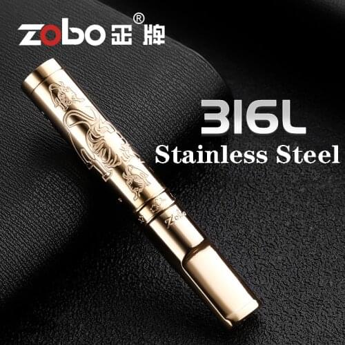 ZOBO Circulating filter type cigarette holder Chinese Zodiac Mens and womens filter 316L stainless steel thick middle and thin