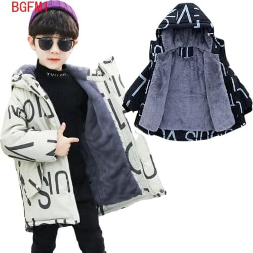 -30 Russian Winter Coats 2021 Girls Clothes Snowsuit Jacket Waterproof Outdoor Hooded Coat Boys Kids Parka Clothing 4-13 Years