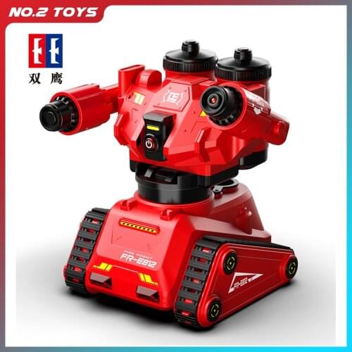 Double E E812-001 Rc Robot Mobile App Remote Control Intelligent Fire Fighting Smart Robot Luminous Water Spray Toys for Boys