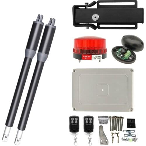 200KG Electric Swing Gate Motor Arm Drive Door Opener Actuator with Electric Door Lock Home Gate Garage Access Control Safety