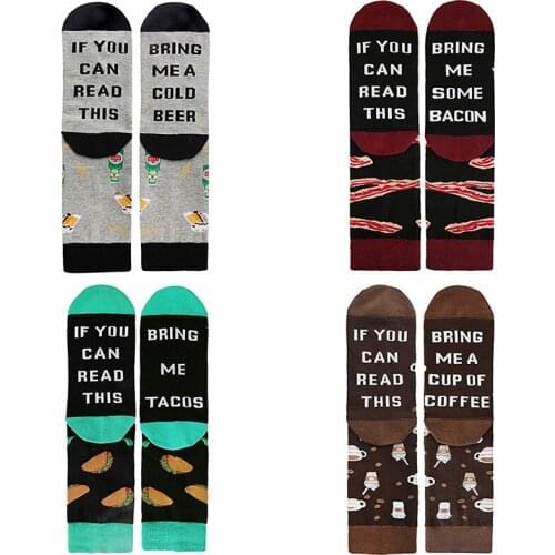 IF YOU CAN READ THIS Autumn and Winter Socks European and American Mid-tube Socks Woman Socks Crew Socks Designer Socks