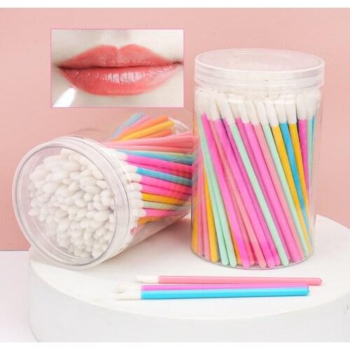 Lip Brushes Eyelash Cleaning Makeup Removing Tools 200pcs/barrel Mix Color Lipstick Lip Gloss Mascara Wands Cosmetic Applicator