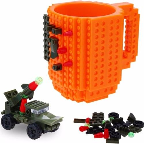 350ml Build-On Brick Lego Mug Building Blocks Coffee tea Cup DIY Block Puzzle Mug Creative personality Milk coffee Cups Gifts