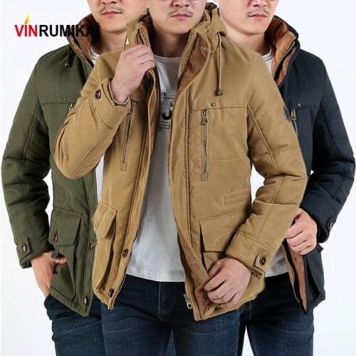 Mens Winter Warm Fleece Thick Jackets Coffee Coats Man Thicken Army Green Jacket Casual Soft Parkas Coat Large Size 4XL 5XL 6XL