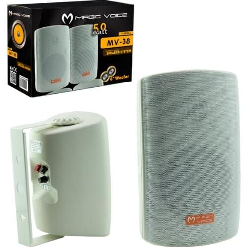 MAGICVOICE MV-38 11 CM 50 W WHITE COLUMN HOP 2Lİ TOOL TRANSFORMER