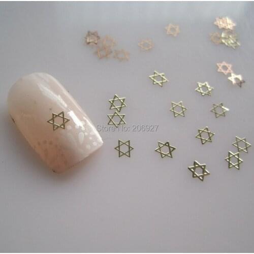MS323-2 100pcs Gold Cute Star Metal Sticker Nail Art Metal Sticker Nail Art Decoration Non-adhesive Sticker