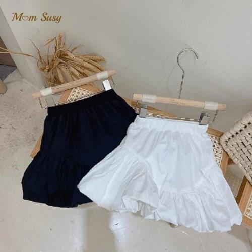 Fashion Baby Girl Bubble Bud Skirt High Waist Toddler Teen Child Princess Skirt Cotton Party Dance Baby Clothes 2-14Y