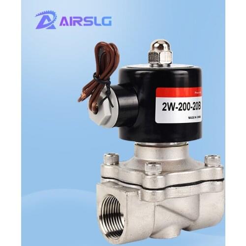 1/4" 3/8" 1/2" 3/4" 1" DN8 DN15 DN25 Stainless steel 12V 24V 220V Normally Closed Stainless Steel Solenoid Valve Pneumatic Valve