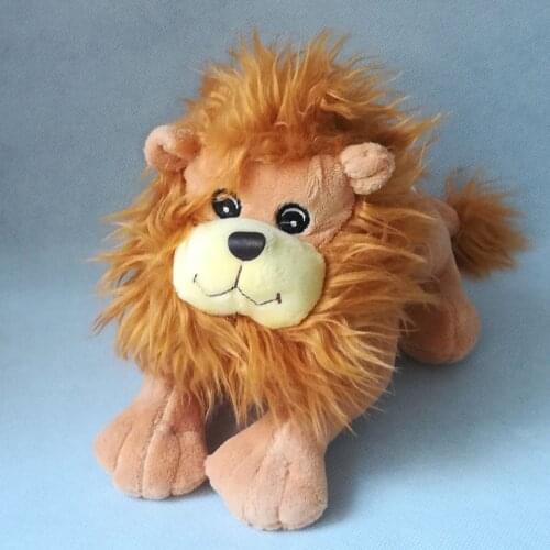 About 22cm prone lion plush toy lovely lion soft doll baby toy birthday gift h2134
