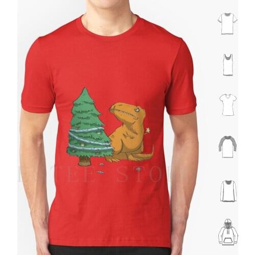 Christmas Dinosaur T Shirt DIY Big Size 100% Cotton Dinosaur King Dinosaur Fight Dinosaur For Kids Dinosaur Island Dinosaur