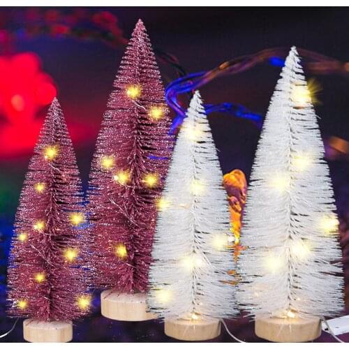 Christmas Decorations Table Pink Green White Pine Needles Mini Christmas Tree Family Holiday Decoration Christmas Gifts