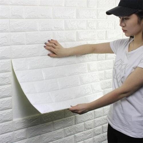 Self adhesive Waterproof TV Background Brick Wallpapers 3D Wall Sticker Living Room Wallpaper Mural Bedroom Decoraing room