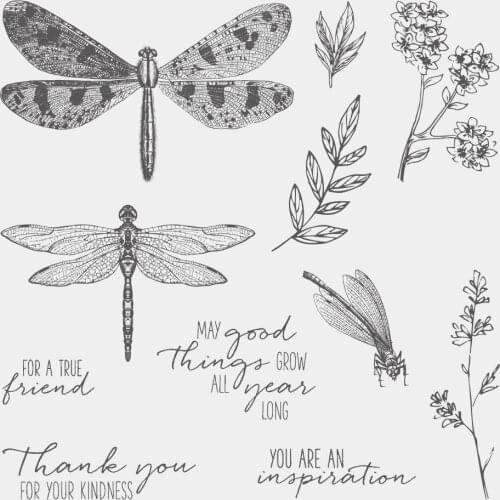 Dragonfly Dreams Stamps Cutting Dies Templates for DIY Scrapbooking Album Transparent Silicone Decorative