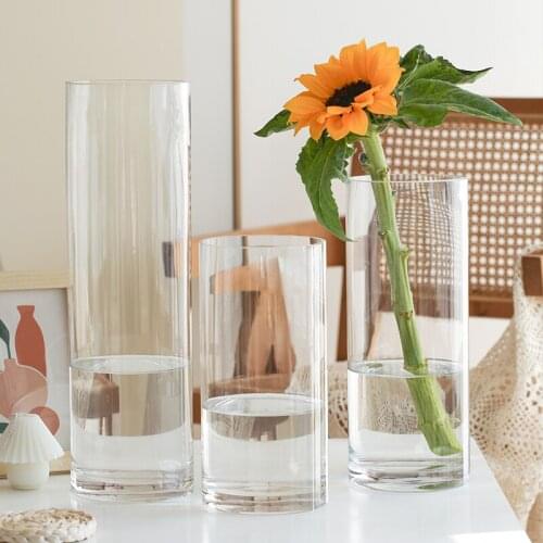 Modern decorative vases living room decoration Dried flowers hydroponic glass flower vase Ornaments for home decor