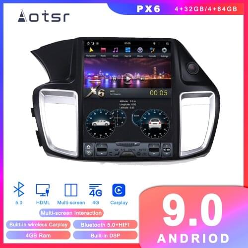 Tesla styel Android 9 Car DVD player GPS Navigation For Honda Accord 9 2012-2017 Radio multimedia palyer head unit Tape recorder