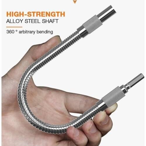 1/4'' 150/400mm Universal Soft Shaft Batch Head For Electric Drill Bit Holder Flexible Screwdriver Hex Shank Extension Dropship