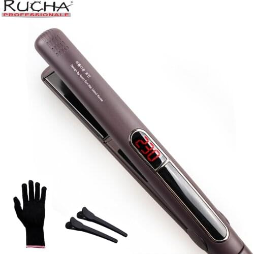 Hair Straigthtener Curler Tourmaline Ceramic Flat Iron 230℃ MCH Fast Heat Straightening Irons Professional Hair Styling Tools