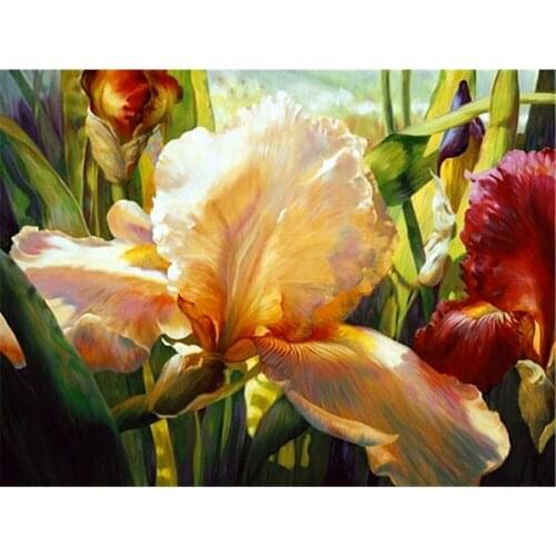 Flowers DIY Embroidery Cross Stitch 11CT Kits Needlework Craft Set Printed Canvas Cotton Thread Home Decoration New Room