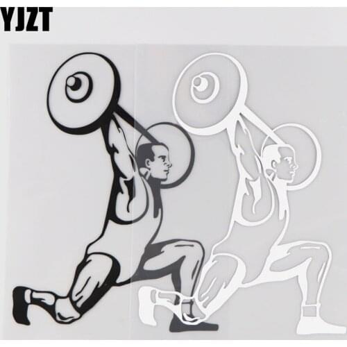 YJZT 11.7CM*16CM Weightlifting Fitness Decorative Pattern Car Sticker Vinyl Decal 1A-0192