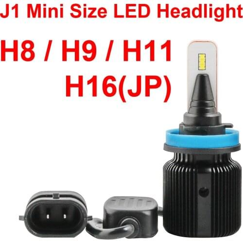 1 Set H8 H9 H11 H16(JP) 40W 8000LM J1 LED Headlight Super Focused Beam Smallest Mini Size Seoul CSP Y19 Chips Car Front Fog Bulb