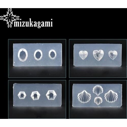 1pcs Resin Jewelry Silicone Mold Shell Heart Geometric Figure Resin Charms Molds For DIY Intersperse Decorate Making Jewelry