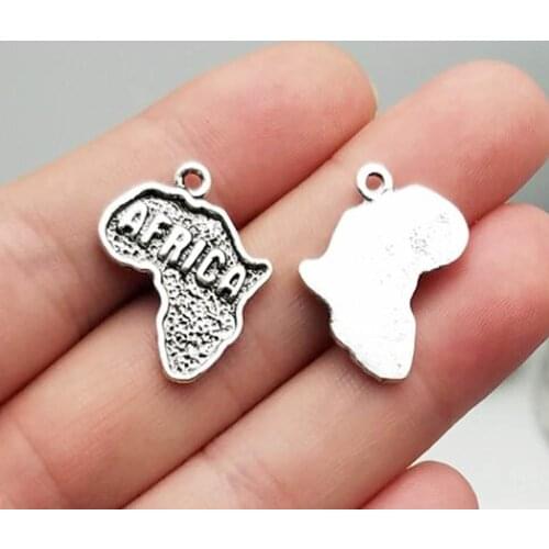 10pcs/lot--24x19mm, Antique silver plated Africa state shape charms,DIY supplies,Jewelry accessories