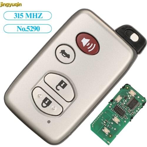 Jingyuqin Remote Car Key Smart Control Keyless-Go Entry Fob 315MHz For Toyota Prado Landcruiser Camry Crown 5290 3/4 Buttons