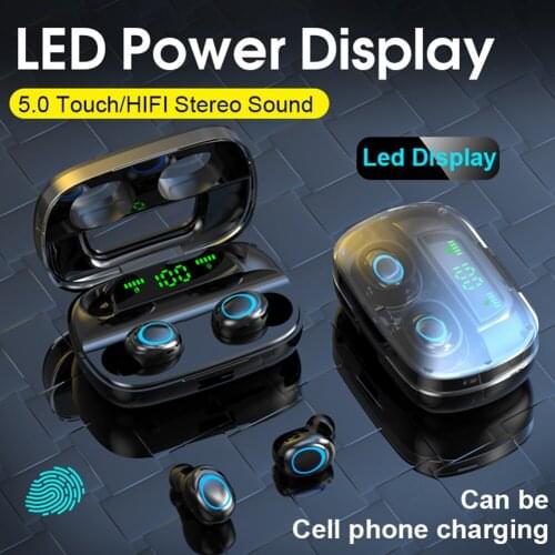 S11 Bluetooth 5.0 Wireless Earbuds In-ear Earphone Stereo Smart Noise Reduction Large Battery Capacity with Charging Compartment