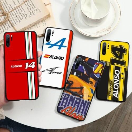 Fernando Alonsos 14 Renault F1 Racing Phone Case For Huawei P20 P30 P40 lite Pro P Smart 2019 Mate 10 20 Lite Pro Nova 5t
