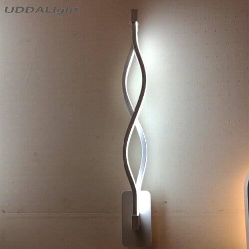 Black wall lamp 20W 58CM 48CM Color temperature adjustable wall light stairs