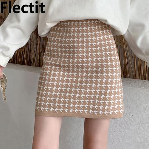 Flectit Plaid Pencil Skirts