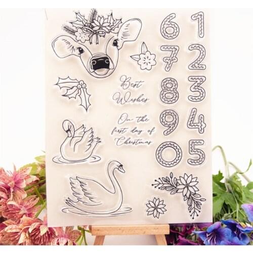 Hot sale swan Transparent Clear Stamps / Silicone Seals Roller Stamp for DIY scrapbooking photo album/Card Making