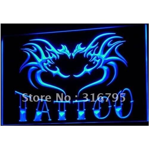 I701 Tattoo Flying Dragon Heart Love Open LED Neon Light Signs On/Off Swtich 20+ Colors 5 Sizes