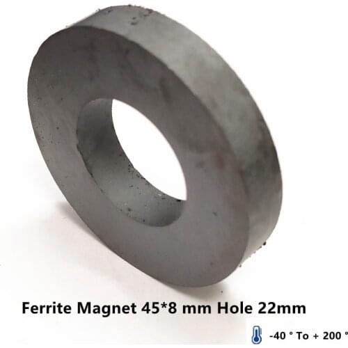Y30 Ring Ferrite Magnet 45*8 mm Hole 22mm Permanent magnet 45mm x 8mm Black Round Speaker 45X8 45-22x8