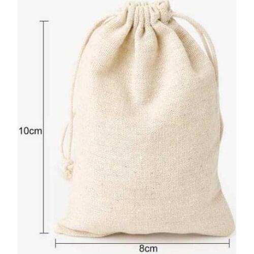 1200Pcs Small Natural Linen Jute Sack Gift Bags Jewelry Pouch Drawstring Bag For Home Party Storages 10*8CM SN3415