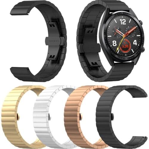Metal Strap For Huawei Watch GT Stainless steel smart watchband for Amazfit GTR 47MM men women wristband for Huawei Honor Magic