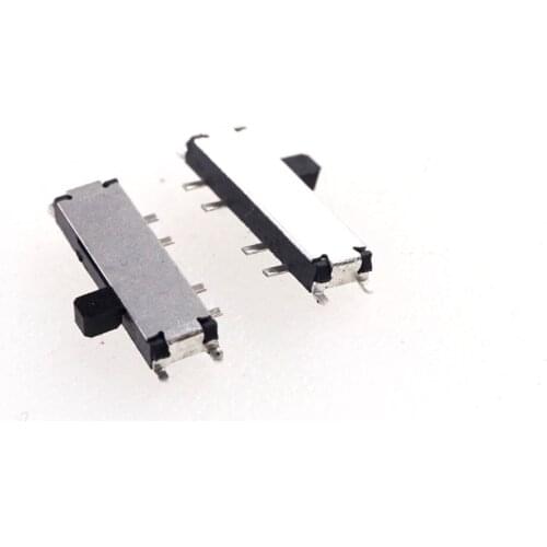 100 pcs Miniature Slide Switch 8 Pin 1P3T SP3T ON-ON-ON Right Angle SMT / SMD PCB 1.50mm Height