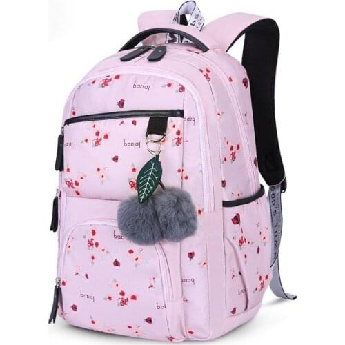 Fashion High Capacity Travel Women Backpack Pompom Pendant Laptop Women Shoulder Bag Teenage Girls Rucksacks Female Bagpack 2019