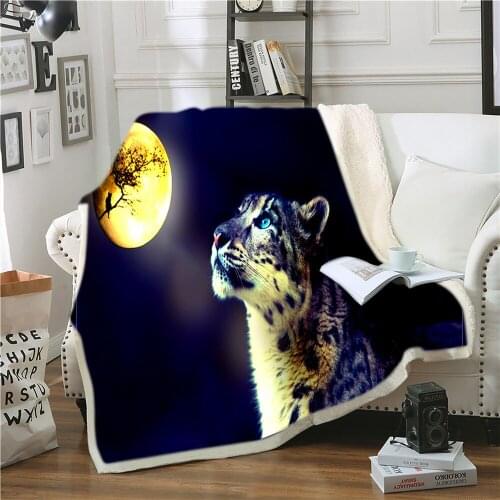 New Leopard Print Blanket 3D Sherpa Blanket Couch Quilt Cover Travel Bedding Outlet Velvet Plush Throw Fleece Blanket Bedspread