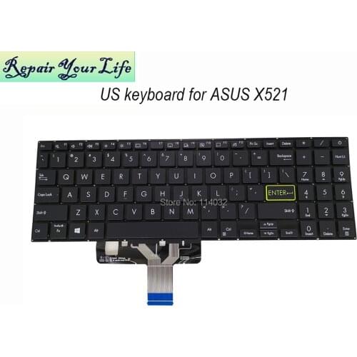 Replacement keyboards for ASUS S15 S533 US English black notebook keyboard yellow enter 0KNB0 5123US00 original The new listing