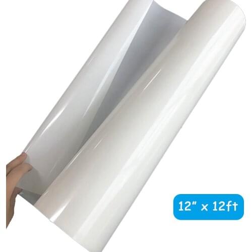 PU Heat Transfer Vinyl 12inch X 12Feet Roll Easy to Weed HTV Iron on Vinyl for Cricut Silhouette DIY Design for T-Shirts