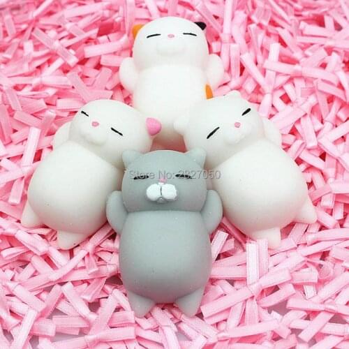 Cute Squeeze Cat Jokes Gift squishy cat Healing Vent Ball Action Figure Decoration Toy Soft Robot Doll Relax Stress Relief