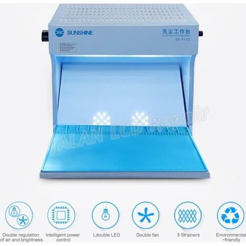 Sunshine S-917C Dust Free Room Anti Dust Working Bench Adjustable Wind Cleaning Room with Dust Checking mobilephone repair tools
